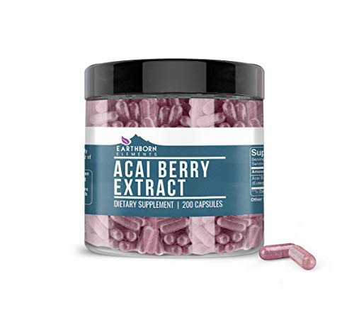 Acai Berry Extract  200 Capsules  900 mg Serving  Extra Strength Antioxidant  Naturally Gluten-Free  Lab Verified Purity   Potency  Non-GMO  Made in The USA