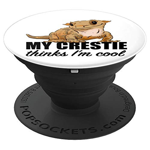 Crested Gecko  Funny Crestie Gift  Gecko Lover  I m Cool PopSockets Grip and Stand for Phones and Tablets