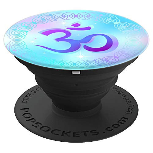 Purple teal base om aum Spiritual esoteric symbol PopSockets Grip and Stand for Phones and Tablets Purple teal base om aum Spiritual esoteric symbol PopSockets Grip and Stand for Phones and Tablets