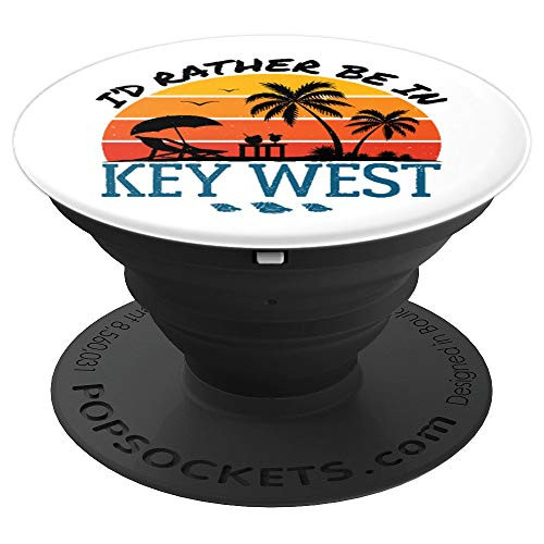 I d Rather Be In Key West Retro Florida Keys Souvenir PopSockets Grip and Stand for Phones and Tablets