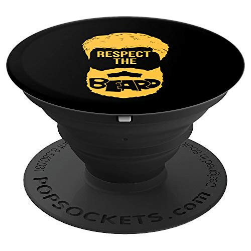Respect The Beard Mens Bearded Classic PopSockets Grip and Stand for Phones and Tablets