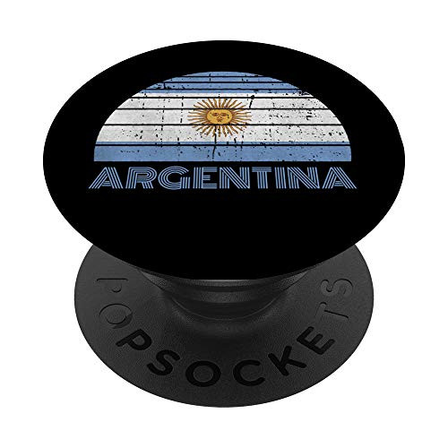 Vintage Sunset Argentina Flag - Argentine PopSockets Grip and Stand for Phones and Tablets