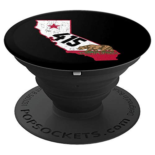 San Francisco Area Code 415 California Souvenir Gift PopSockets Grip and Stand for Phones and Tablets