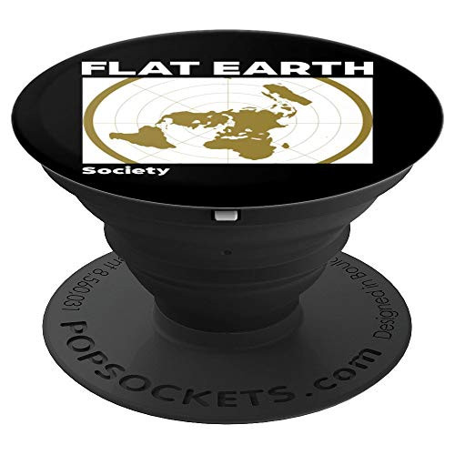 Flat Earth Society Vintage Map Space Conspiracy PopSockets Grip and Stand for Phones and Tablets