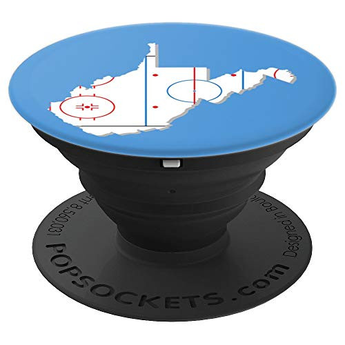 Classic West Virginia Hockey Rink WV State Map Outline PopSockets Grip and Stand for Phones and Tablets Classic West Virginia Hockey Rink WV State Map Outline PopSockets Grip and Stand for Phones and Tablets