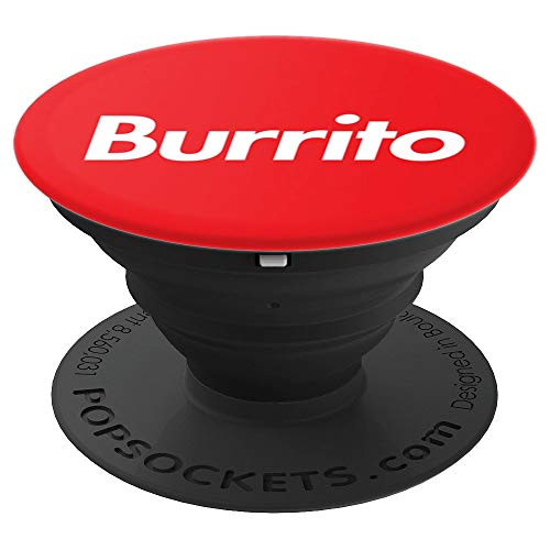 Burrito Streetwear Red Box Logo Funny Cinco de Mayo Hype PopSockets Grip and Stand for Phones and Tablets