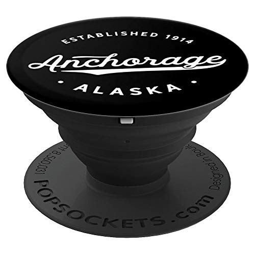 Classic Retro Vintage Anchorage Alaska 1914 USA Gift PopSockets Grip and Stand for Phones and Tablets