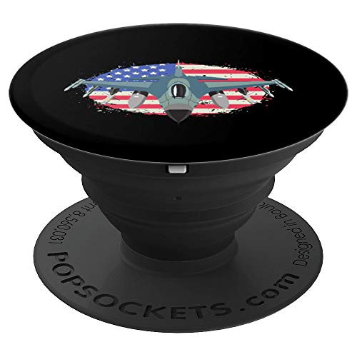Fighter Pilot Military Jet Patriotic American Flag PopSockets Grip and Stand for Phones and Tablets Fighter Pilot Military Jet Patriotic American Flag PopSockets Grip and Stand for Phones and Tablets
