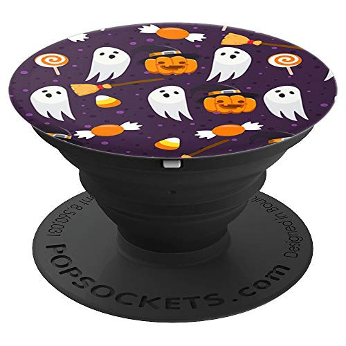 Halloween Pumpkins Ghosts Witch Candy Corn bones skulls PopSockets Grip and Stand for Phones and Tablets