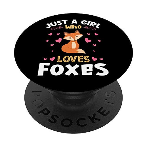 Just a Girl who Loves Foxes PopSockets PopGrip  Swappable Grip for Phones   Tablets