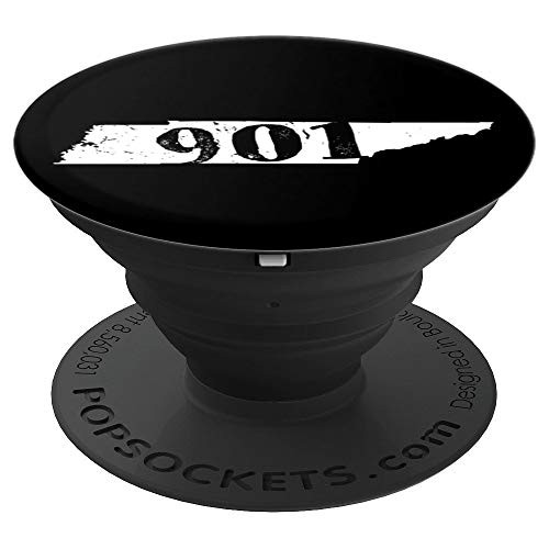 Memphis 901 State Map Area Code PopSockets Grip and Stand for Phones and Tablets
