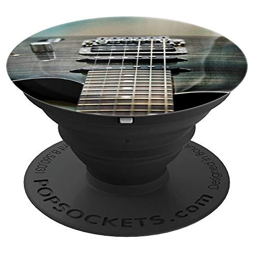 Classic Black Electric Guitar Strings PopSockets Grip and Stand for Phones and Tablets