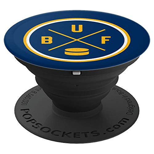 Classic Buffalo Hockey BUF Outline PopSockets Grip and Stand for Phones and Tablets