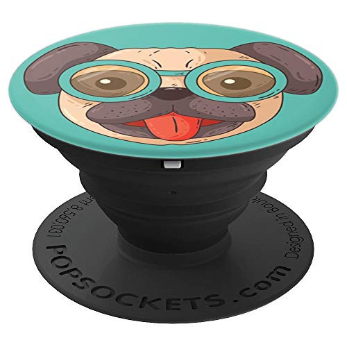 Awayk Pug Pop Phone Grip For Smartphones   Tablets PopSockets Grip and Stand for Phones and Tablets