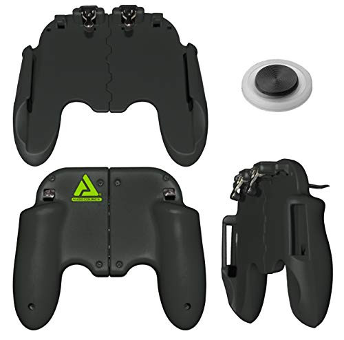 Mobile Game Controller PUBG Mobile Controller Gamepad with Joystick Mobile Trigger for 4-7 Inch Mobile Phones Black-Lime