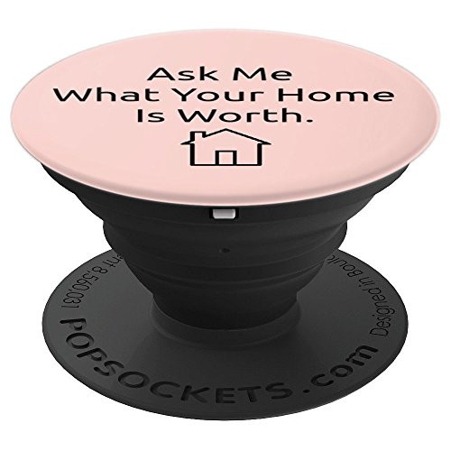Ask Me What Your Home Is Worth Rose Gold Realtor Gifts PopSockets Grip and Stand for Phones and Tablets