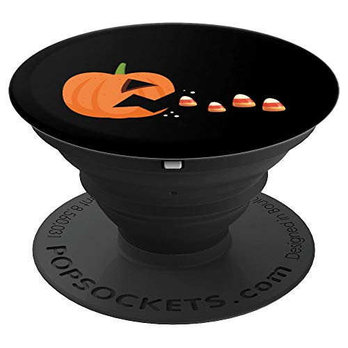 Pumpkin Eating Candy Corn - Spooky Halloween PopSockets Grip and Stand for Phones and Tablets