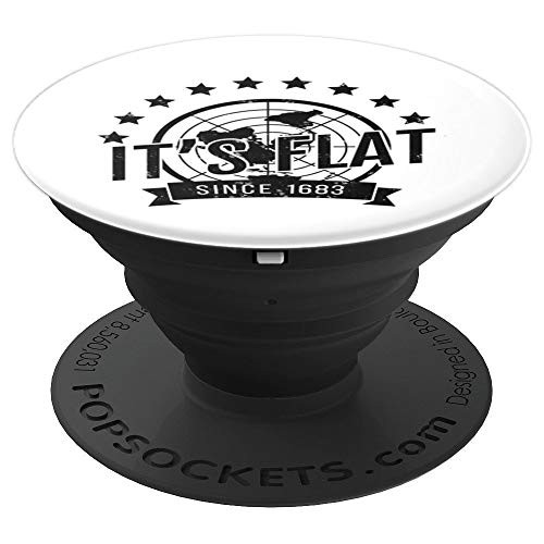 Flat Earth Retro Map Science Conspiracy PopSockets Grip and Stand for Phones and Tablets