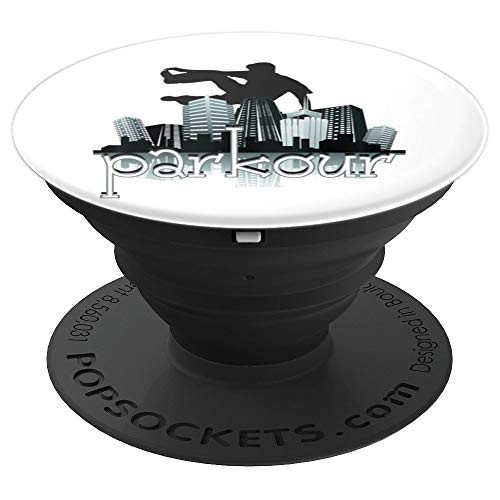 Parkour Silhouette Vintage Urban City PopSockets Grip and Stand for Phones and Tablets
