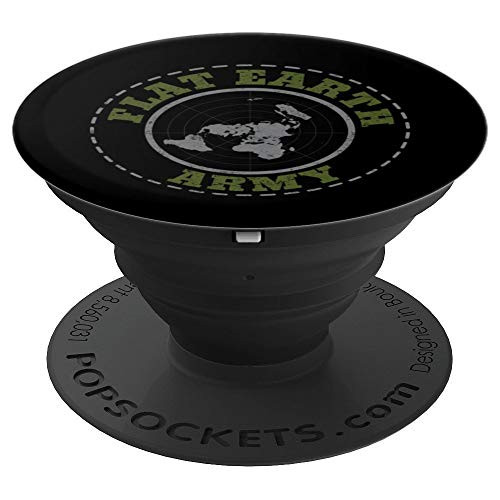 Flat Earth Army Retro Map Science Conspiracy PopSockets Grip and Stand for Phones and Tablets