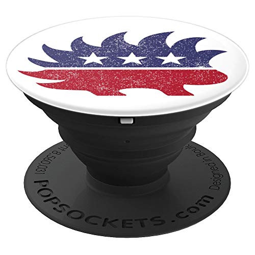 Libertarian Porcupine - Libertarianism Taxation Is Theft PopSockets Grip and Stand for Phones and Tablets