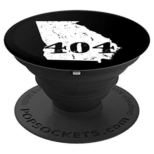 Georgia 404 State Map Area Code PopSockets Grip and Stand for Phones and Tablets