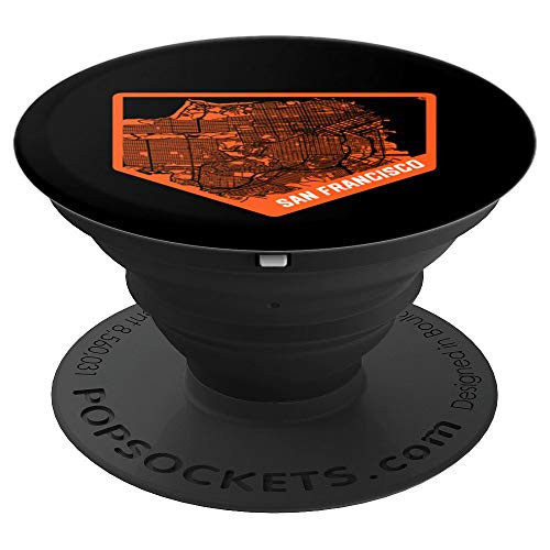 San Francisco Map on Baseball Home Plate San Fran is Home PopSockets Grip and Stand for Phones and Tablets San Francisco Map on Baseball Home Plate San Fran is Home PopSockets Grip and Stand for Phones and Tablets