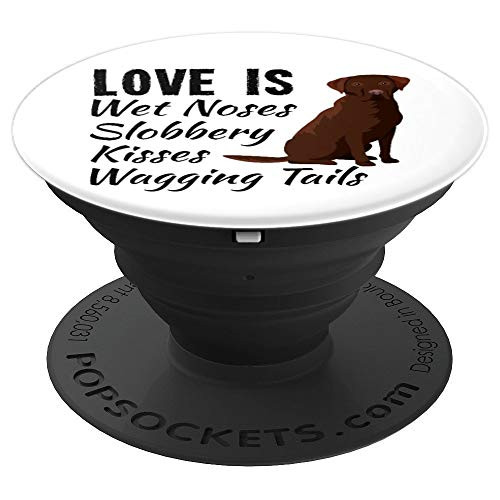Chocolate Labrador Retriever Dog Gift Love Dogs PopSockets Grip and Stand for Phones and Tablets Chocolate Labrador Retriever Dog Gift Love Dogs PopSockets Grip and Stand for Phones and Tablets