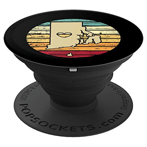 Rhode Island Retro American State Color Wheel PopSockets Grip and Stand for Phones and Tablets