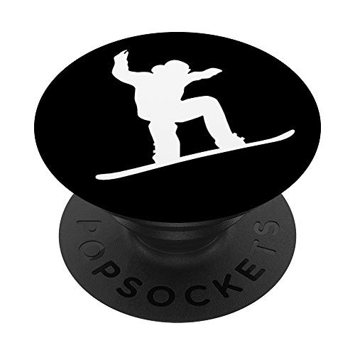 Snowboard Snowboarder Silhouette PopSockets PopGrip  Swappable Grip for Phones   Tablets