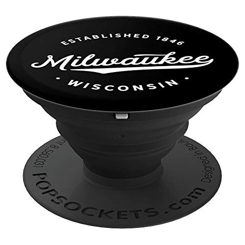 Classic Retro Vintage Milwaukee Wisconsin 1846 USA Gift PopSockets Grip and Stand for Phones and Tablets