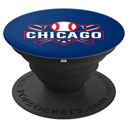 Chicago Baseball Home Plate Crossed Bats PopSockets Grip and Stand for Phones and Tablets Chicago Baseball Home Plate Crossed Bats PopSockets Grip and Stand for Phones and Tablets