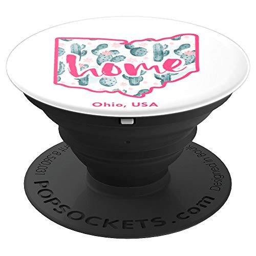 Ohio Cactus Map Home Cacti Travel Souvenir Gift PopSockets Grip and Stand for Phones and Tablets