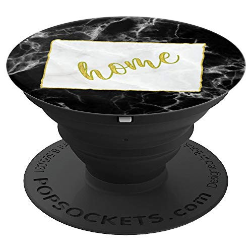 Wyoming Home State White   Black Gift  USA Wyoming PopSockets Grip and Stand for Phones and Tablets