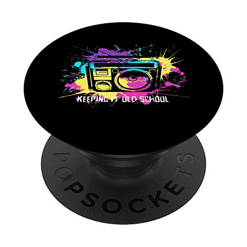 Keeping It Old School 80s 90s Boombox Retro Music Lover PopSockets Grip and Stand for Phones and Tablets Keeping It Old School 80s 90s Boombox Retro Music Lover PopSockets Grip and Stand for Phones and Tablets