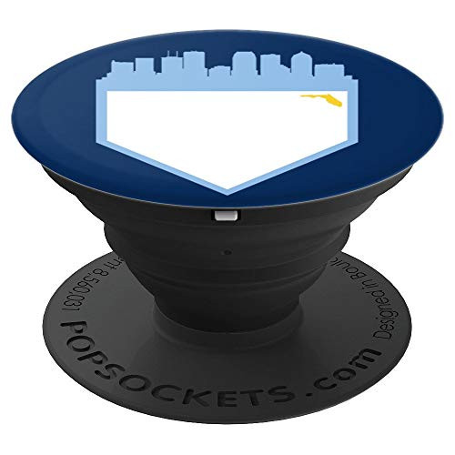Retro Tampa Bay Baseball Home Plate Skyline PopSockets Grip and Stand for Phones and Tablets Retro Tampa Bay Baseball Home Plate Skyline PopSockets Grip and Stand for Phones and Tablets