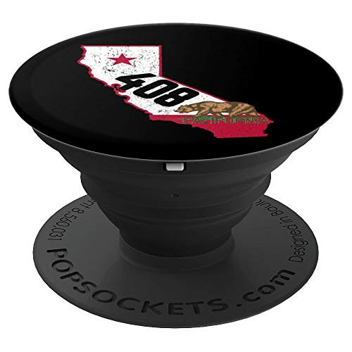 San Jose Area Code 408 California Souvenir Gift PopSockets Grip and Stand for Phones and Tablets