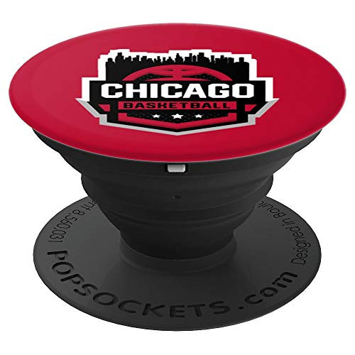 Classic Chicago Basketball Stars Skyline PopSockets Grip and Stand for Phones and Tablets