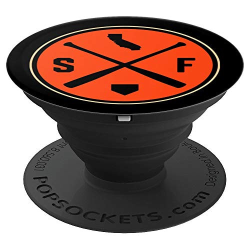 Classic San Francisco Baseball Bat SF Patch PopSockets Grip and Stand for Phones and Tablets