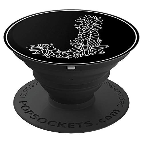 Initial J  Letter J  Monogram  Personalized Gifts for Women PopSockets Grip and Stand for Phones and Tablets