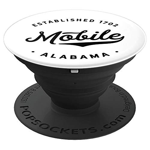 Classic Retro Vintage Mobile Alabama 1702 USA Gift PopSockets Grip and Stand for Phones and Tablets