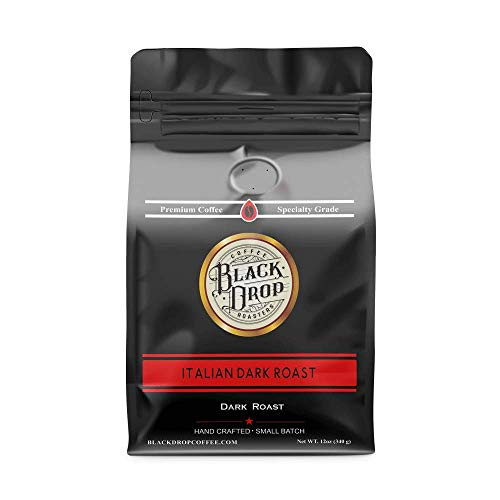 Italian Dark Roast - Premium Roasted Coffee - Whole Beans - 12 oz Flat Bottom Bag