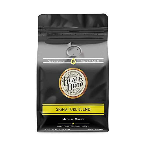 Signature Blend - Medium Roast Whole Coffee Beans - 12 oz Flat Bottom Bag
