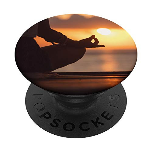 Yoga Meditation Zen Beach Sunset PopSockets Grip and Stand for Phones and Tablets