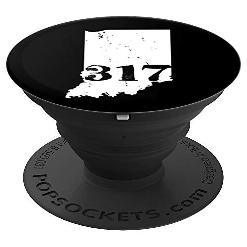 Indianapolis Indiana 317 State Map Area Code PopSockets Grip and Stand for Phones and Tablets