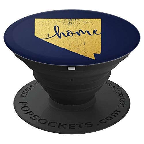 Nevada NV Home State Pride Navy Outline Map PopSockets Grip and Stand for Phones and Tablets