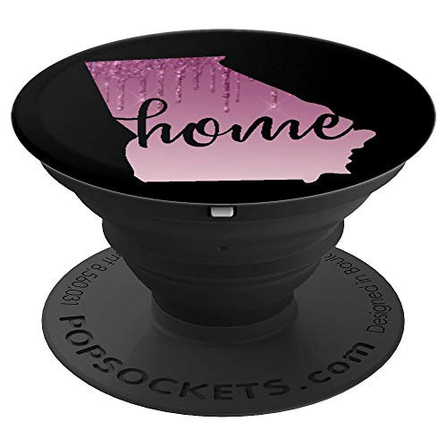 Georgia Home State Map Rose Color Paint Drip Print Gift PopSockets Grip and Stand for Phones and Tablets