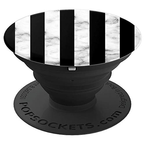 Chic Classic Black White Marble Striped PopSockets Grip and Stand for Phones and Tablets Chic Classic Black White Marble Striped PopSockets Grip and Stand for Phones and Tablets