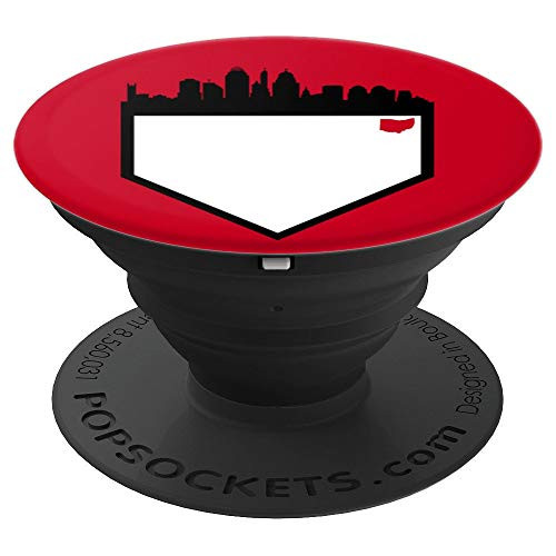 Retro Cincinnati Baseball Home Plate Skyline PopSockets Grip and Stand for Phones and Tablets Retro Cincinnati Baseball Home Plate Skyline PopSockets Grip and Stand for Phones and Tablets