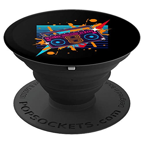 Boombox Radio Old School Hip Hop  Rap cassette PopSockets Grip and Stand for Phones and Tablets